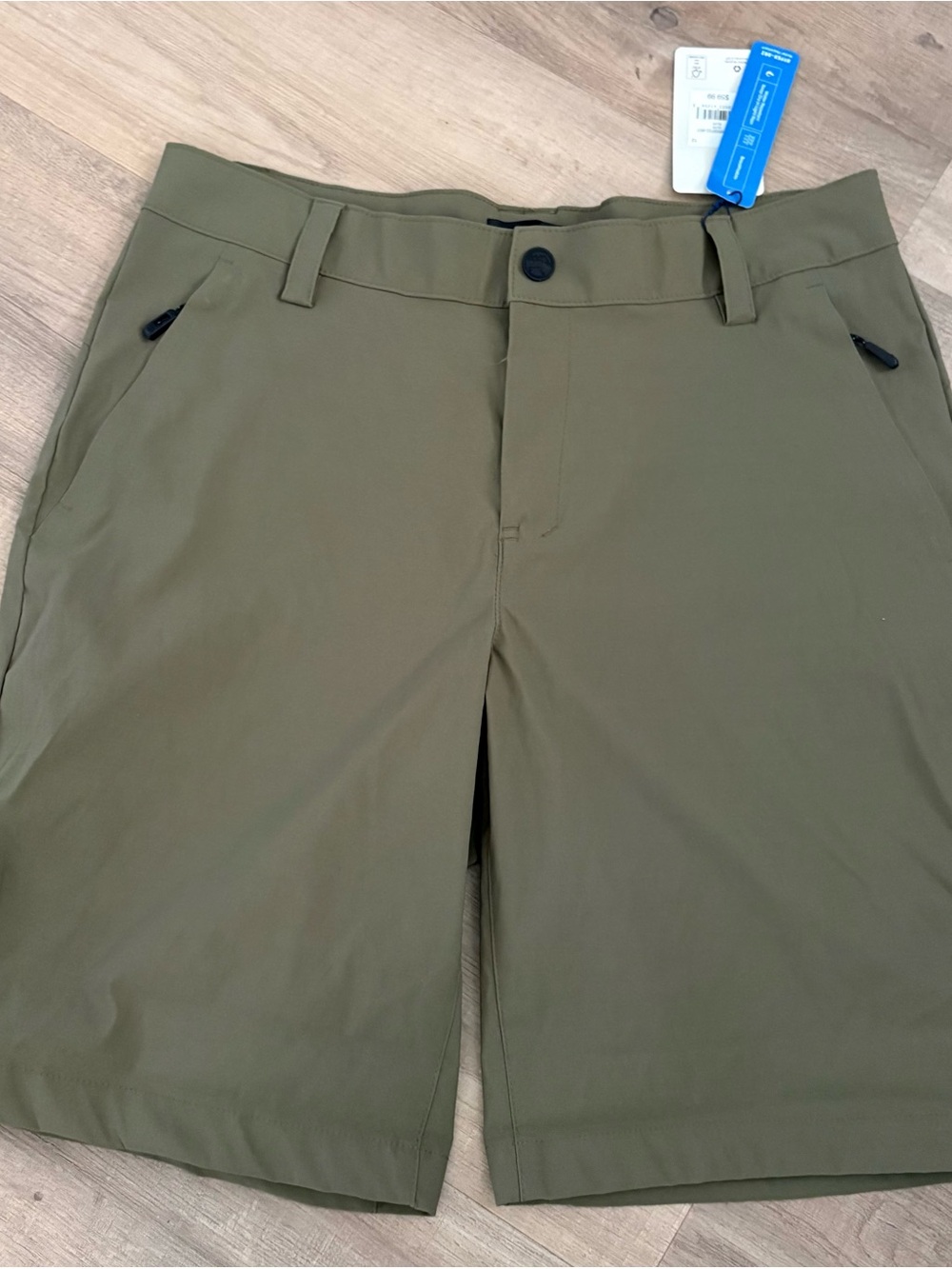 Women's Olive Green Roll-Cuff Shorts